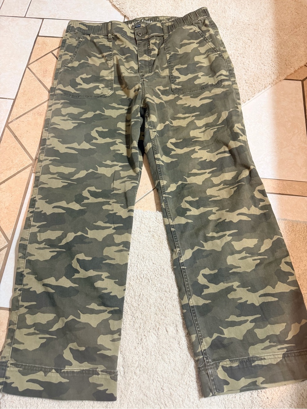 American Eagle Camo Low Rise Baggy Utility Pants Stretch XL